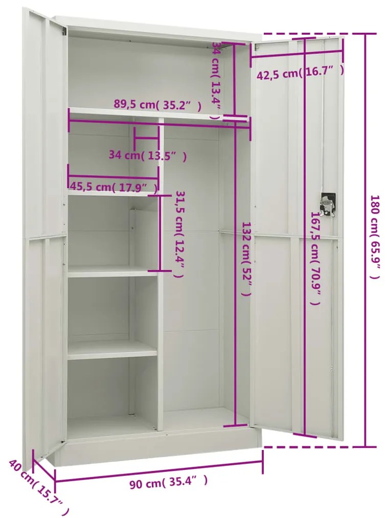 ΦΟΡΙΑΜΟΣ ΑΝΟΙΧΤΟ ΓΚΡΙ 90 X 40 X 180 ΕΚ. ΑΤΣΑΛΙΝΟΣ 335971