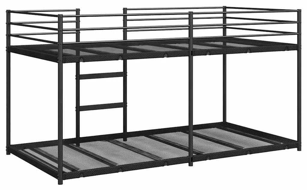 Κουκέτα χωρίς στρώμα Μαύρο 80x200 cm Ατσάλι - Μαύρο