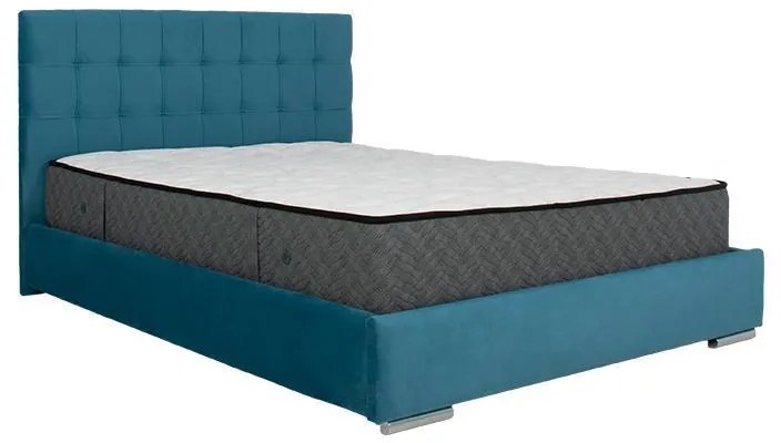 Επενδυμένο Κρεβάτι New Cagliari Fylliana Πετρόλ 90x200 εκ. 99x214x115 εκ.