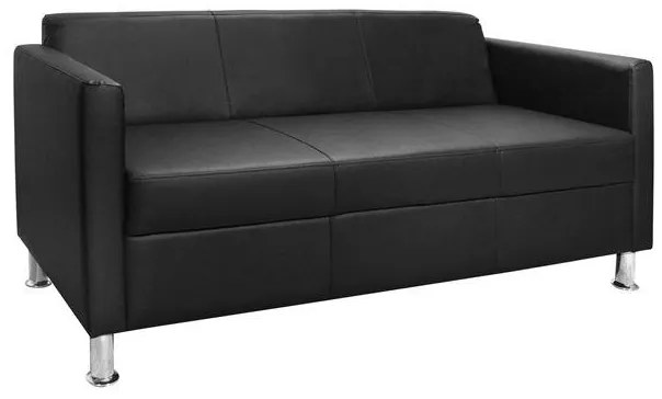 Sofa 3 seater Cubo PU Black  173χ71χ73cm.