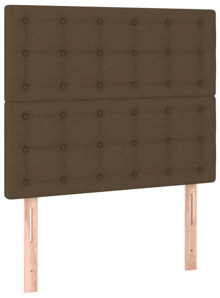 vidaXL Κεφαλάρια Κρεβατιού 2 τεμ. Σκ. Καφέ 100x5x78/88 εκ. Υφασμάτινο