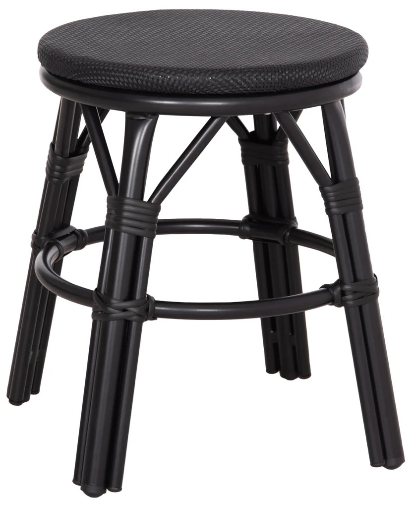 ΣΚΑΜΠΟ ΑΛΟΥΜΙΝΙΟΥ CHINO HM6285.02 BAMBOO LOOK & TEXTILENE ΣΕ ΜΑΥΡΟ Φ36x46Υεκ. (1 Τεμμάχια)