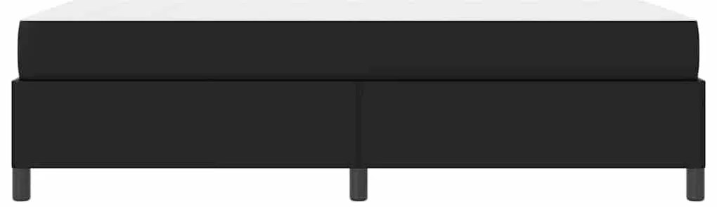 vidaXL Σκελετός κρεβατιού με στρώμα Μαύρο 90 x 190 cm Τεχνητό δέρμα