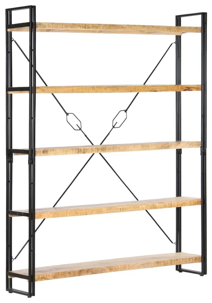 Βιβλιοθήκη με 5 Επίπεδα 140 x 30 x 180 εκ. Μασίφ Ξύλο Μάνγκο