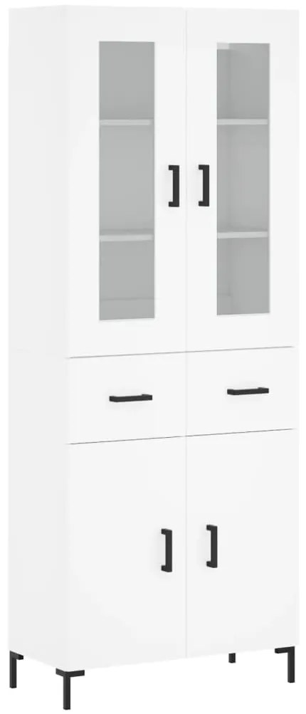 vidaXL Ντουλάπι Λευκό 69,5x34x180 εκ. από Επεξεργασμένο Ξύλο