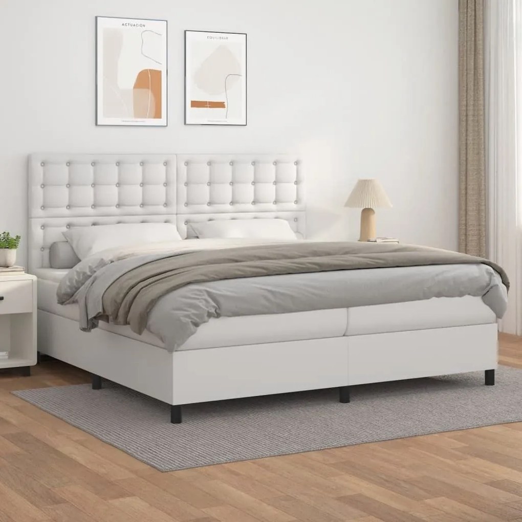 ΚΡΕΒΑΤΙ BOXSPRING ΜΕ ΣΤΡΩΜΑ ΛΕΥΚΟ 200X200 ΕΚ. ΣΥΝΘΕΤΙΚΟ ΔΕΡΜΑ 3142864