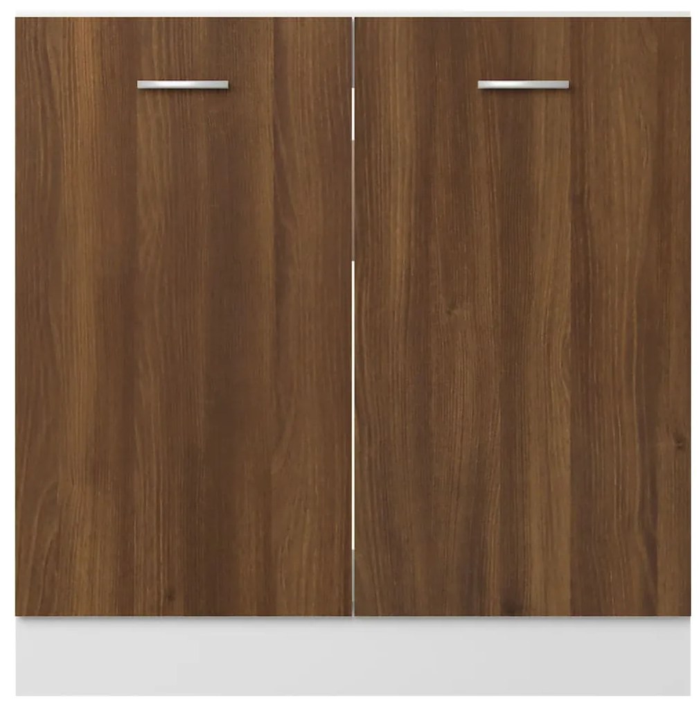 vidaXL Ντουλάπι Νιπτήρα "Lyon" Καφέ Δρυς 80x46x81,5 εκ. από Τεχνητό Ξύλο