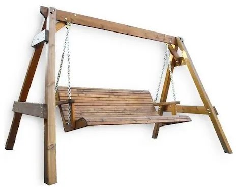 Ξύλινη Κούνια κήπου 3 θέσεων 3,00 x 1,85 x 1,90μ