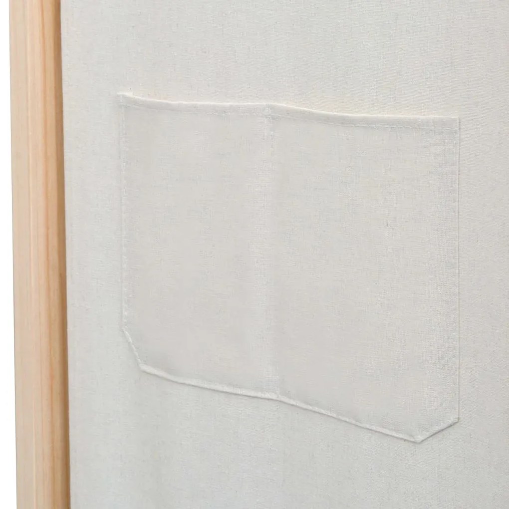 vidaXL Διαχωριστικό Δωματίου με 3 Πάνελ Κρεμ 120x170x4 εκ. Υφασμάτινο