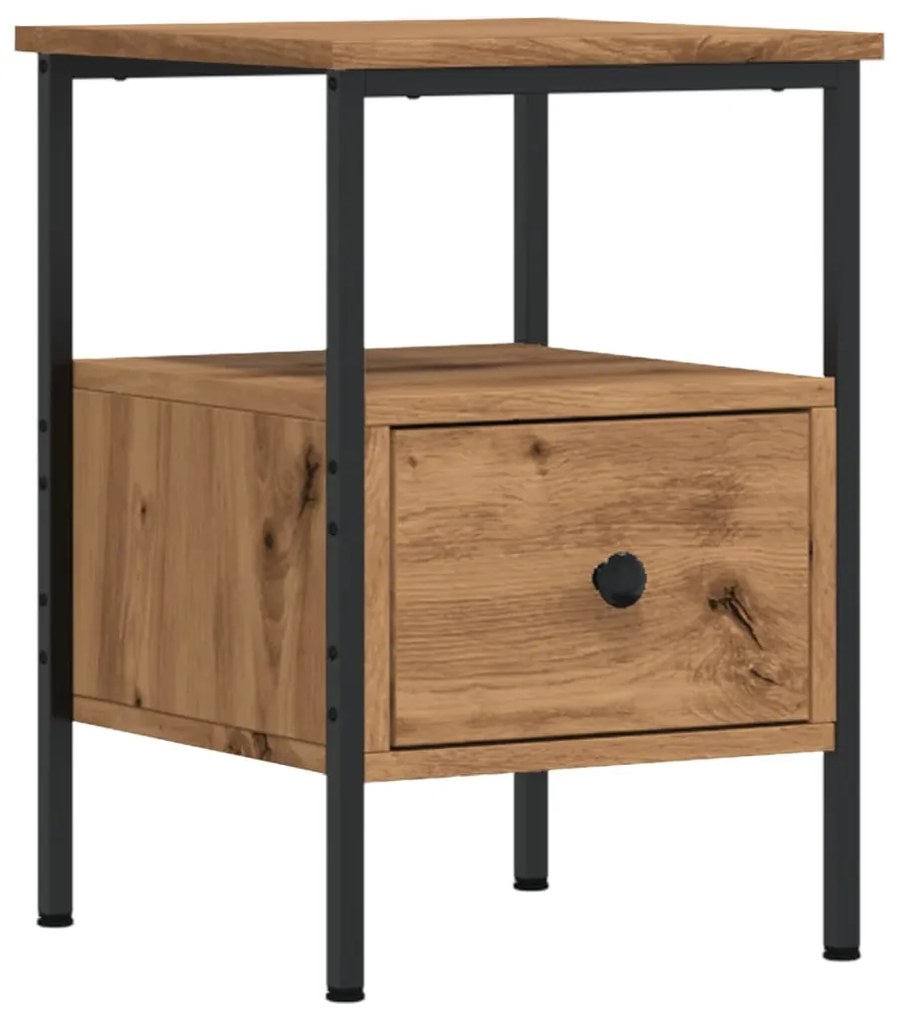 vidaXL Κομοδίνα 2 τεμάχια Artisan Oak 34x36x50 cm Κατασκευασμένο ξύλο