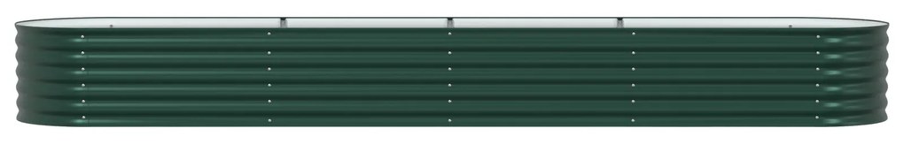 vidaXL Υπερυψωμένη Ζαρντινιέρα Πράσινο 400 x 80 x 44 cm Ατσάλι