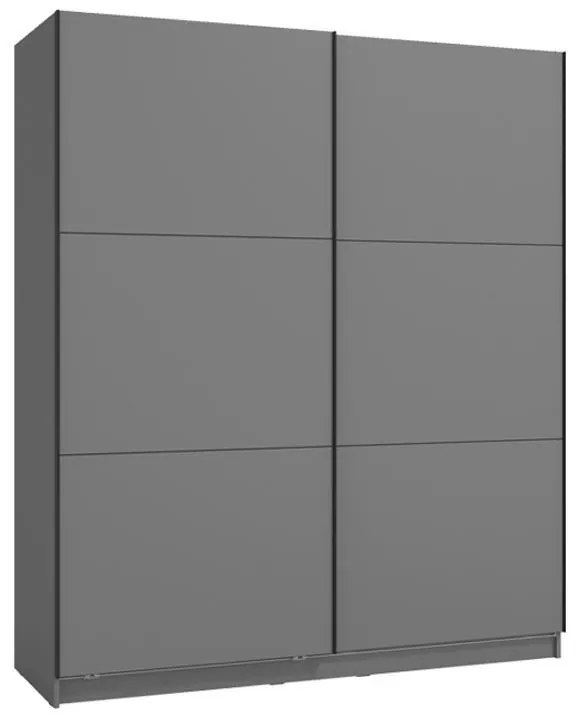 Ντουλάπα Sierra 180 Γκρί 180x62.5x210 εκ. 179x62.5x210 εκ.