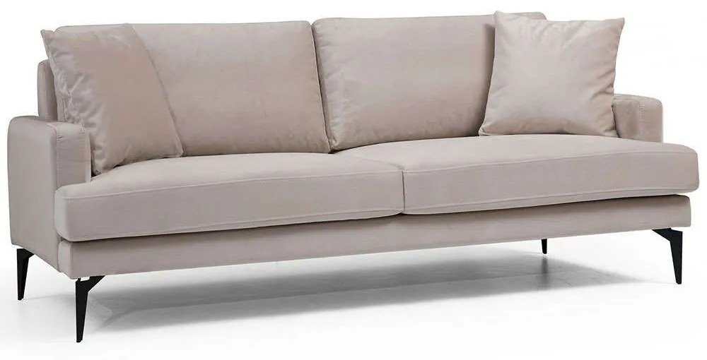 Καναπές Τριθέσιος Papira 560ARE1310 205x90x88cm Beige