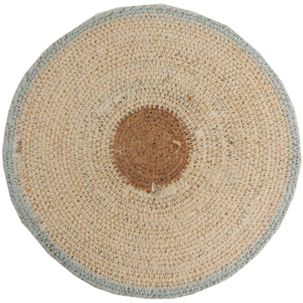 Σουπλά Saltillo 840025 22x22cm Natural-Blue Soulworks Seagrass