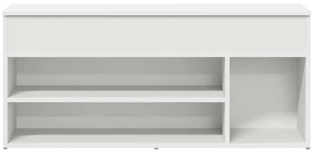 Πάγκος παπουτσιών vidaXL Λευκό 102x30,5x45 cm Κατασκευασμένο ξύλο