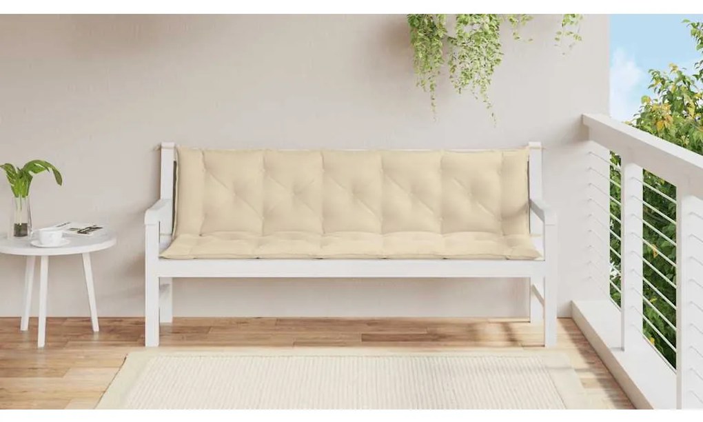 vidaXL Μαξιλάρι Πάγκου Κήπου Γκρι 180x(50+50)x7 εκ. Ύφασμα Oxford