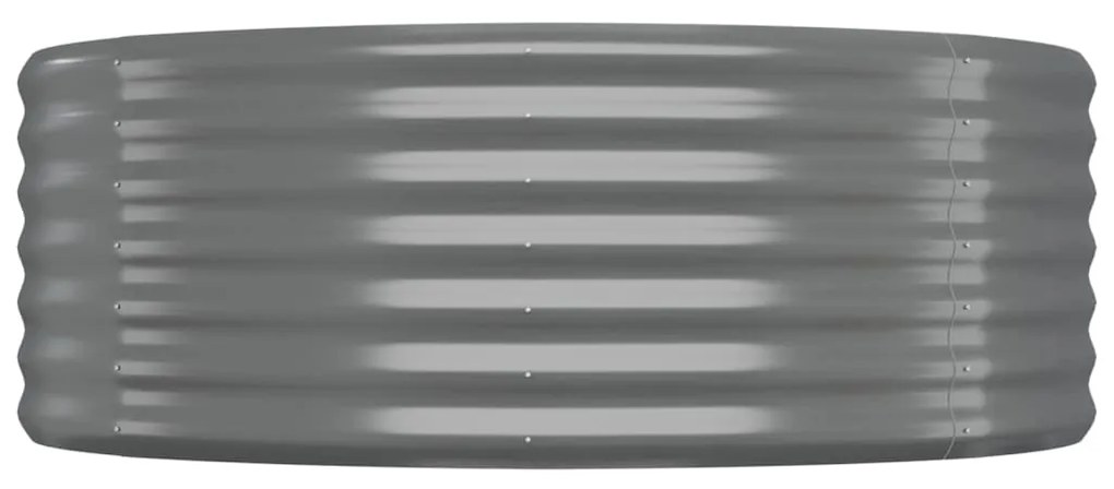 vidaXL Ζαρντινιέρα Γκρι 322x100x36 εκ. Γαλβανισμένος χάλυβας