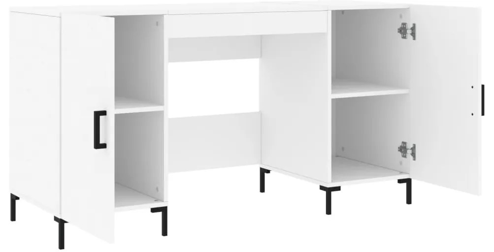 vidaXL Γραφείο Λευκό 140 x 50 x 75 εκ. από Επεξεργασμένο Ξύλο