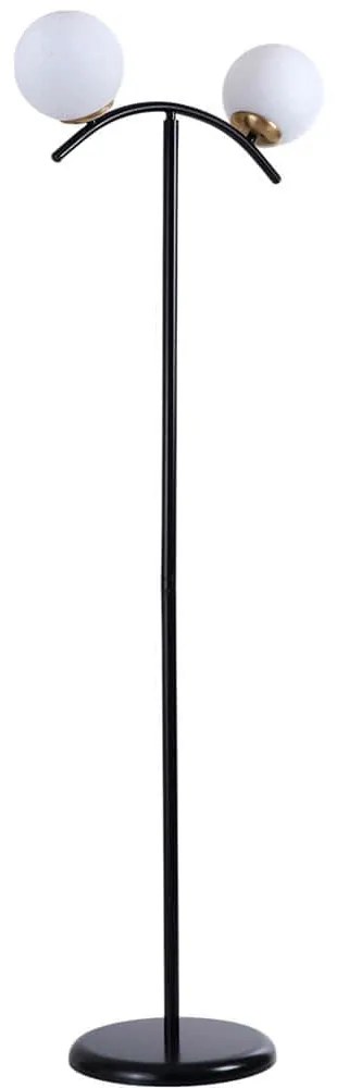 Φωτιστικό Δαπέδου 534LUN5454 30x148cm 2xE27 40W White-Black Opviq