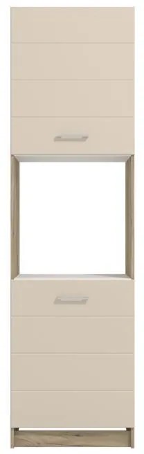 Στήλη κουζίνας DIANA BD 60 Grey Oak - Sand Γυαλιστερό 60x58x216εκ. 60x58x215 εκ.