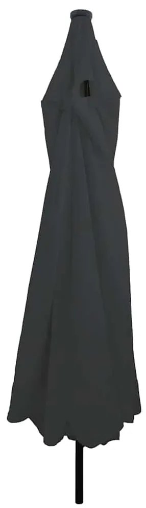 vidaXL Ομπρέλα Κήπου Ανθρακί 395 x 395 x 245 εκ. Πολυεστέρας