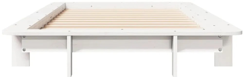 vidaXL Σκελετός Κρεβ. Χωρίς Στρώμα Λευκό 75x190 εκ Μασίφ Πεύκο