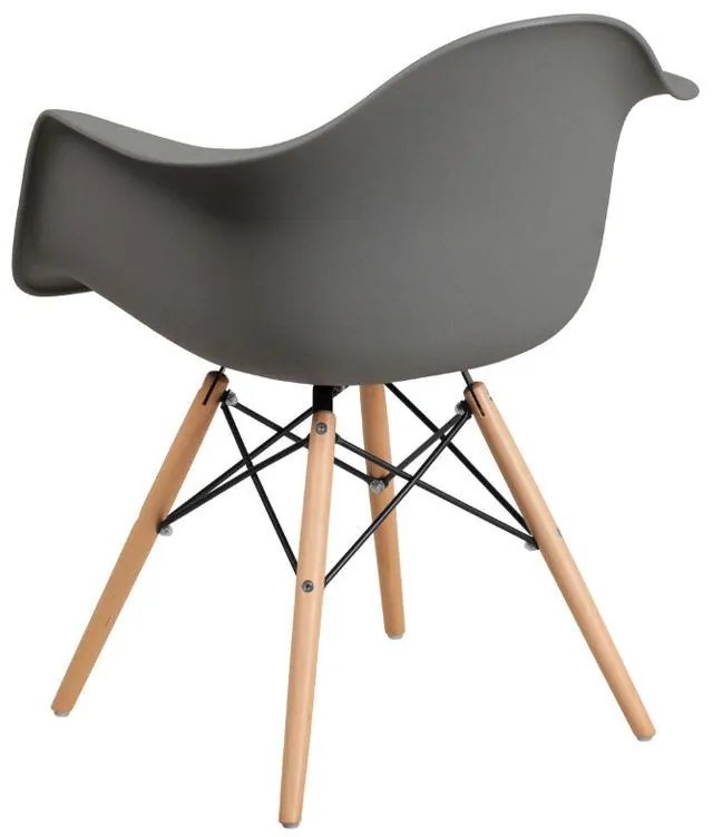 Καρέκλα Casual Fylliana Γκρί κάθισμα - Φυσικά πόδια 65x64x79 εκ. 4αδα 65x64x79 εκ.