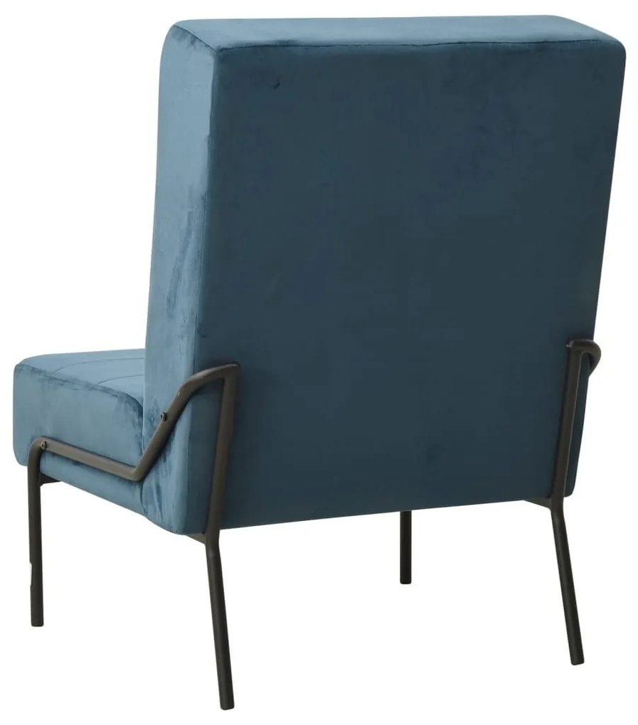 Καρέκλα Χαλάρωσης 65 x 79 x 87 Μπλε Βελούδινη - Μπλε