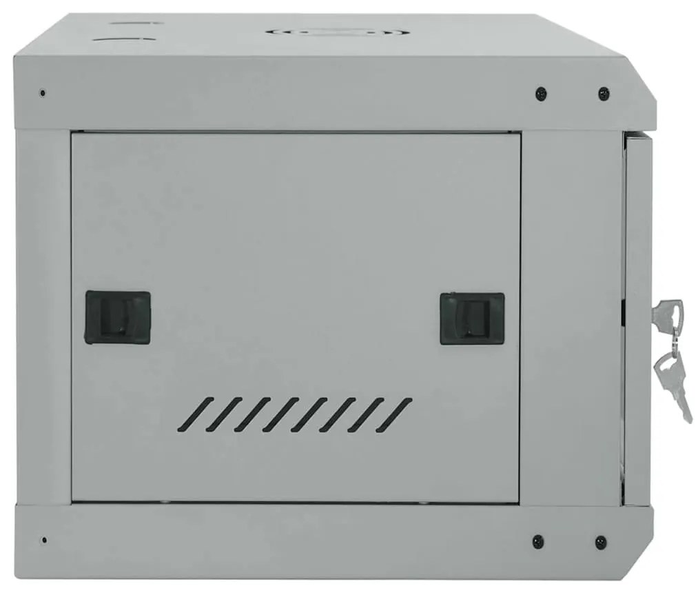 vidaXL Ντουλάπα δικτύου με αποθήκευση Γκρι 60 x 35 x 28 εκ Ατσάλι
