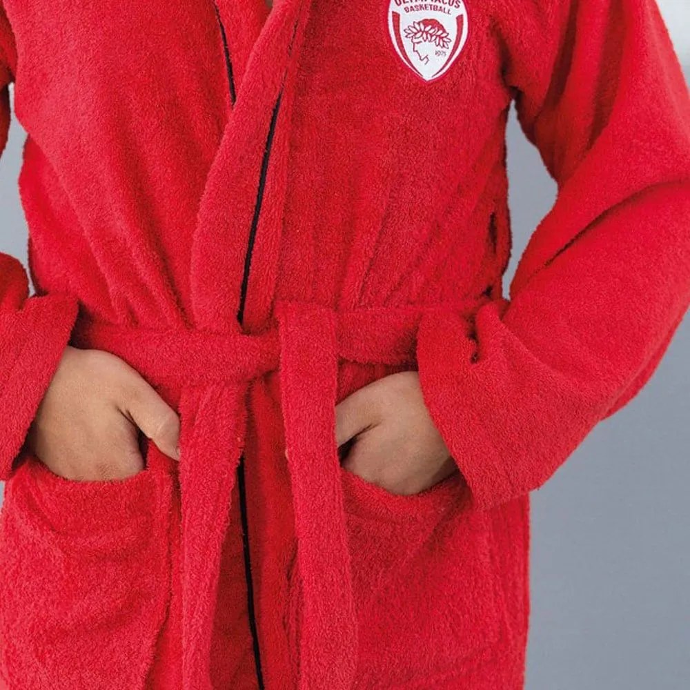 Μπουρνούζι Olympiakos BC-1925 Adults Red Palamaiki