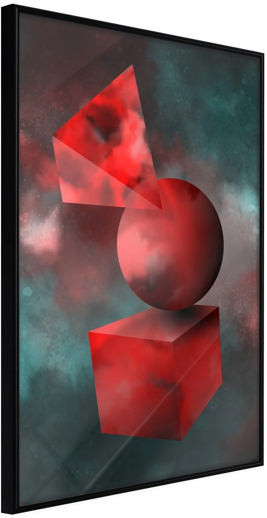 Αφίσα - Red Solid Figures - 30x45 - Μαύρο - Χωρίς πασπαρτού