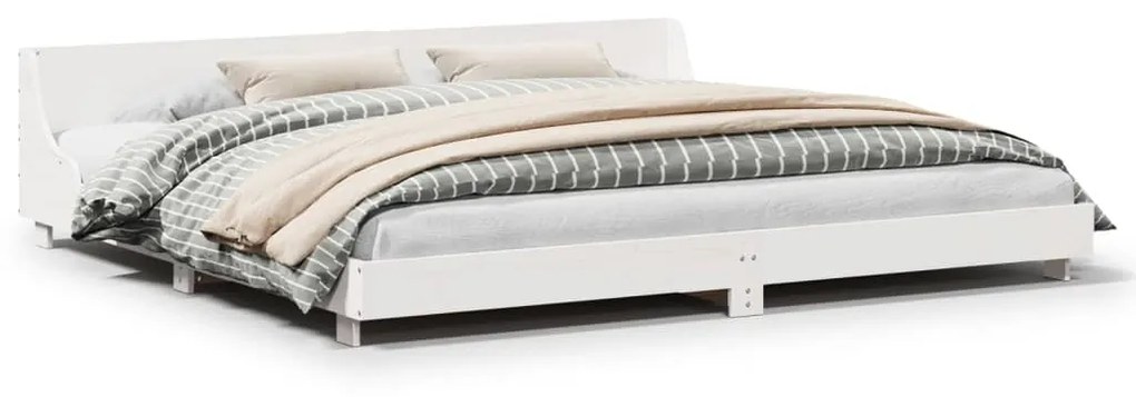 Σκελετός Κρεβ. Χωρίς Στρώμα Λευκό 180x200 εκ Μασίφ Πεύκο