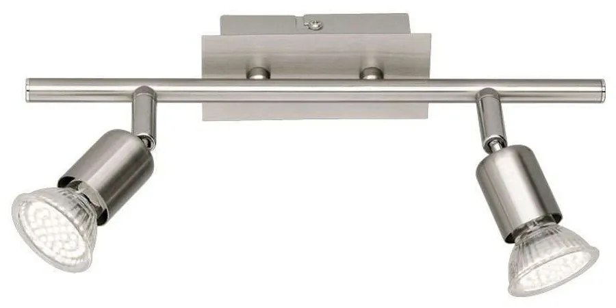 Φωτιστικό Οροφής - Σποτ Nimes R82942107 2xGU10 3W Led 5x30x16cm Nickel Mat RL Lighting Μέταλλο