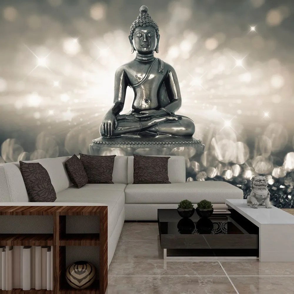 Αυτοκόλλητη φωτοταπετσαρία - Silver Buddha - 98x70