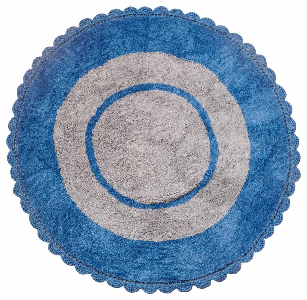 Παιδικό Στρογγυλό Χαλί (Φ140) Palamaiki Target Blue