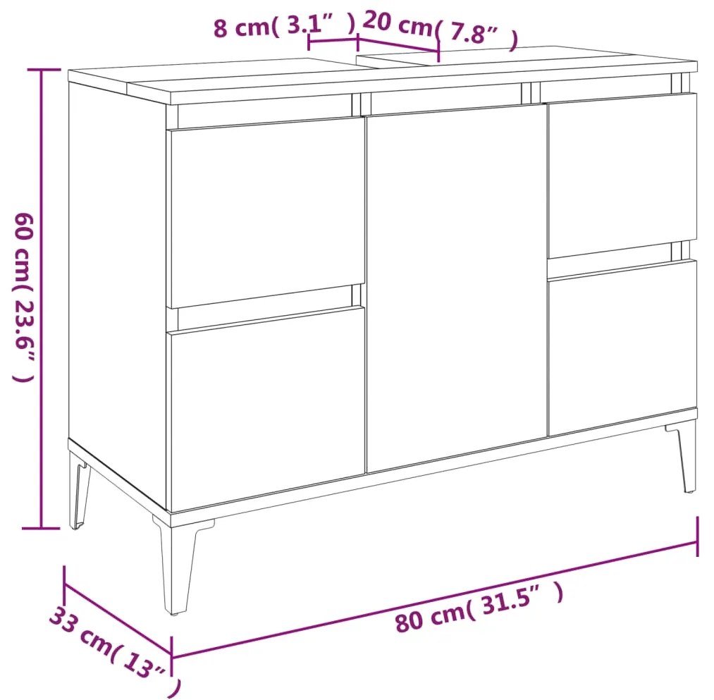 ΝΤΟΥΛΑΠΙ ΝΙΠΤΗΡΑ ΓΚΡΙ SONOMA 80 X 33 X 60ΕΚ. ΕΠΕΞΕΡΓΑΣΜΕΝΟ ΞΥΛΟ 821282