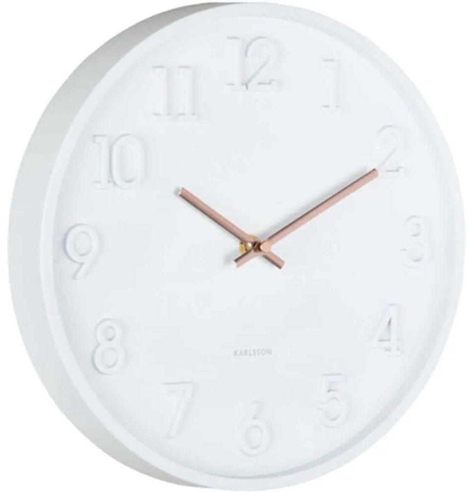 Ρολόι Τοίχου Calma KA6041WH 30cm White Karlsson Πολυπροπυλένιο