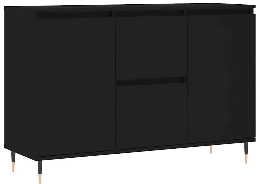 vidaXL Μπουφές Μαύρος 101,5 x 35 x 70 εκ. από Επεξεργασμένο Ξύλο