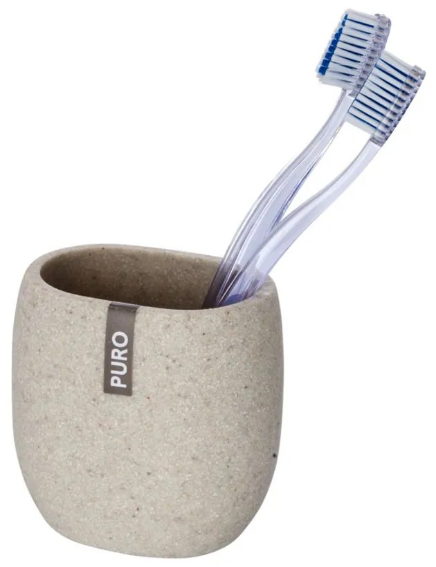 Ποτηροθήκη Μπάνιου Wenko Puro Beige 20474100