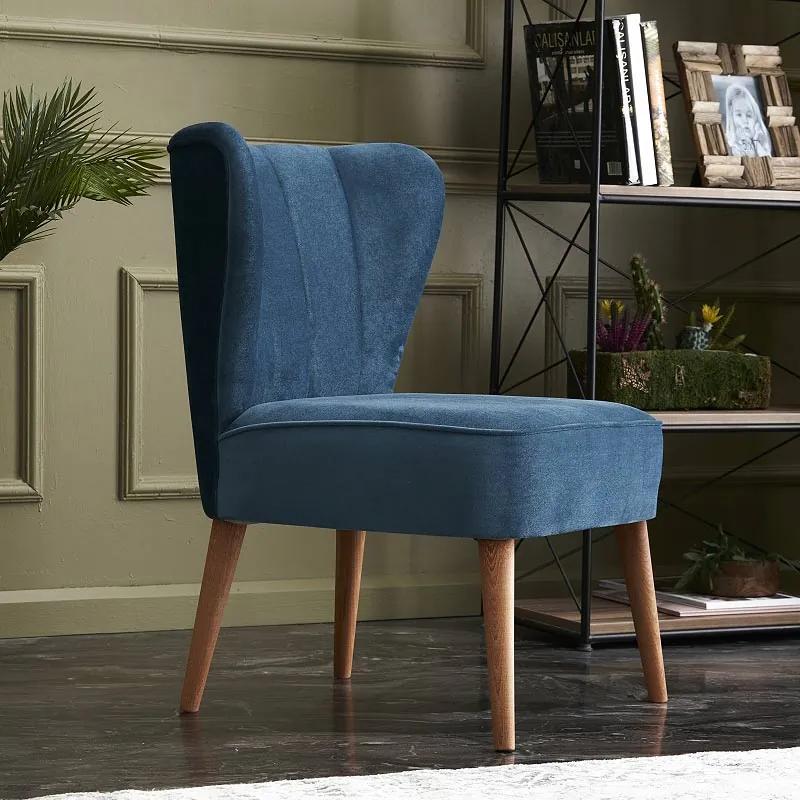 Καρέκλα Layla Megapap υφασμάτινη χρώμα μπλε 67x50x80εκ. - Ύφασμα - PRGP043-0005,2