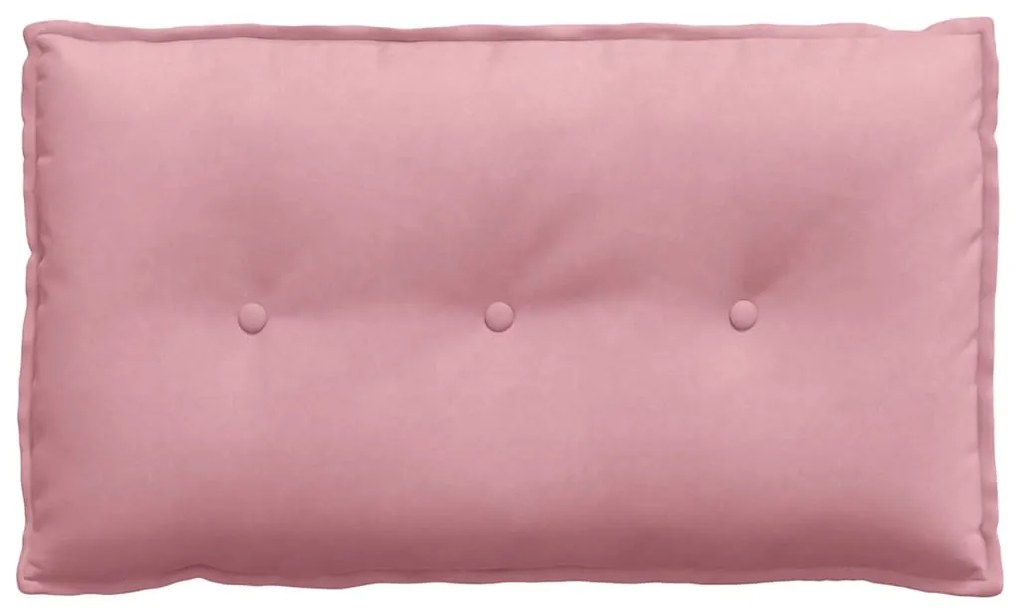 vidaXL Μαξιλάρι Πλάτης Ροζ 80 x 50 cm Υφασμάτινο Κορντουρά