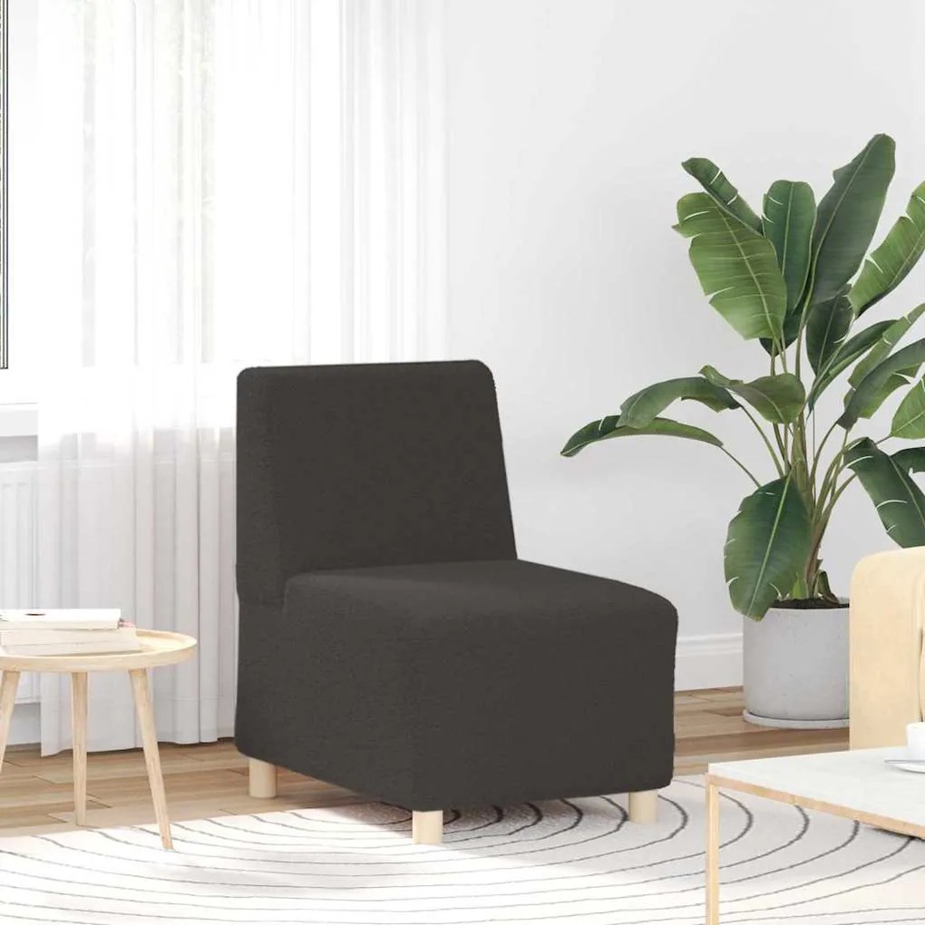 vidaXL Μοναδικός Καναπές χωρίς Χερούλια 2 pcs Σκούρο γκρι