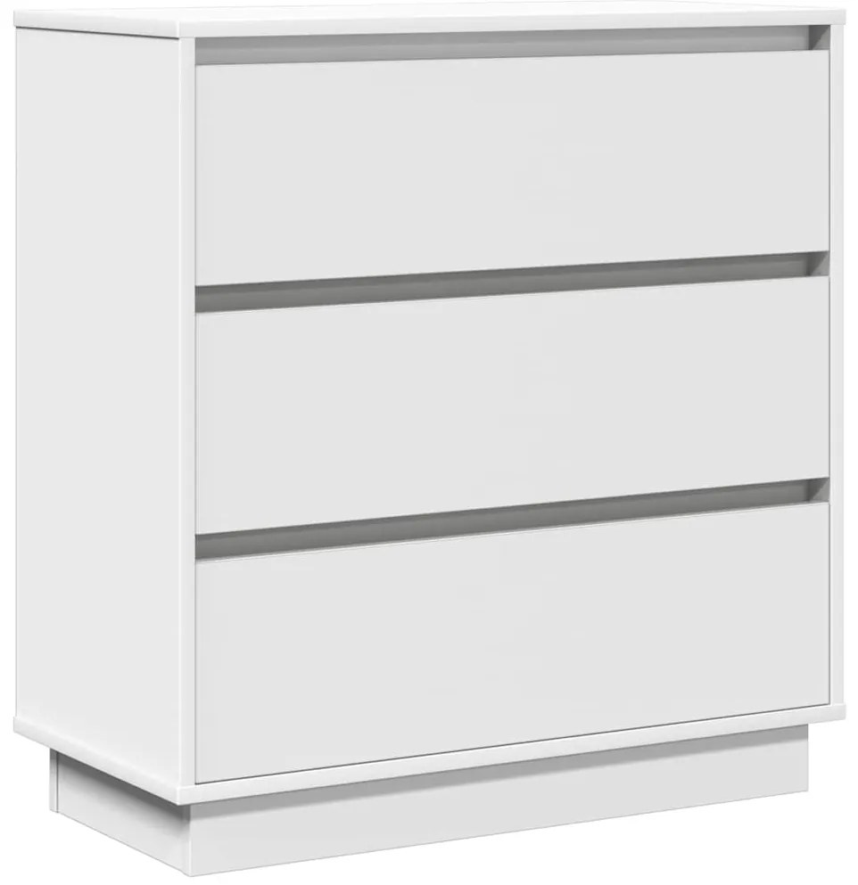 vidaXL Κομοδίνο με συρτάρι Λευκό 71 x 34.5 x 75 εκ. Επεξεργασμένο ξύλο
