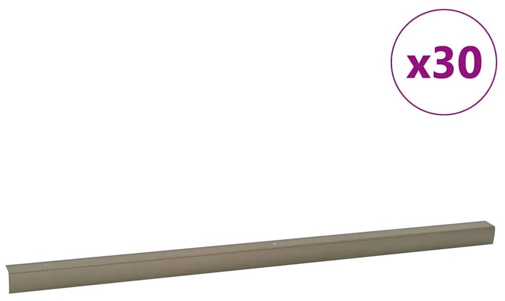 vidaXL Προστατευτικά ακμών σκάλας 30 pcs Μπρονζέ 67 x 3.5 x 3 εκ.