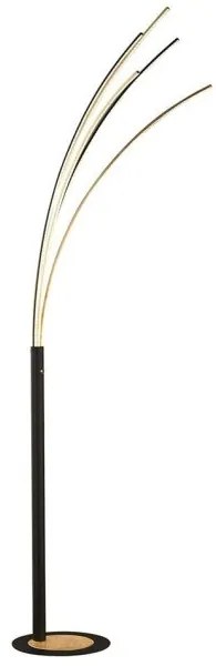 Επιδαπέδιο Φωτιστικό LED 33W Ellmau Μαύρο-Χρυσό 2700/3350/4000K 40468 Fischer Honsel-40468-Μαύρο-Χρυσό 40468