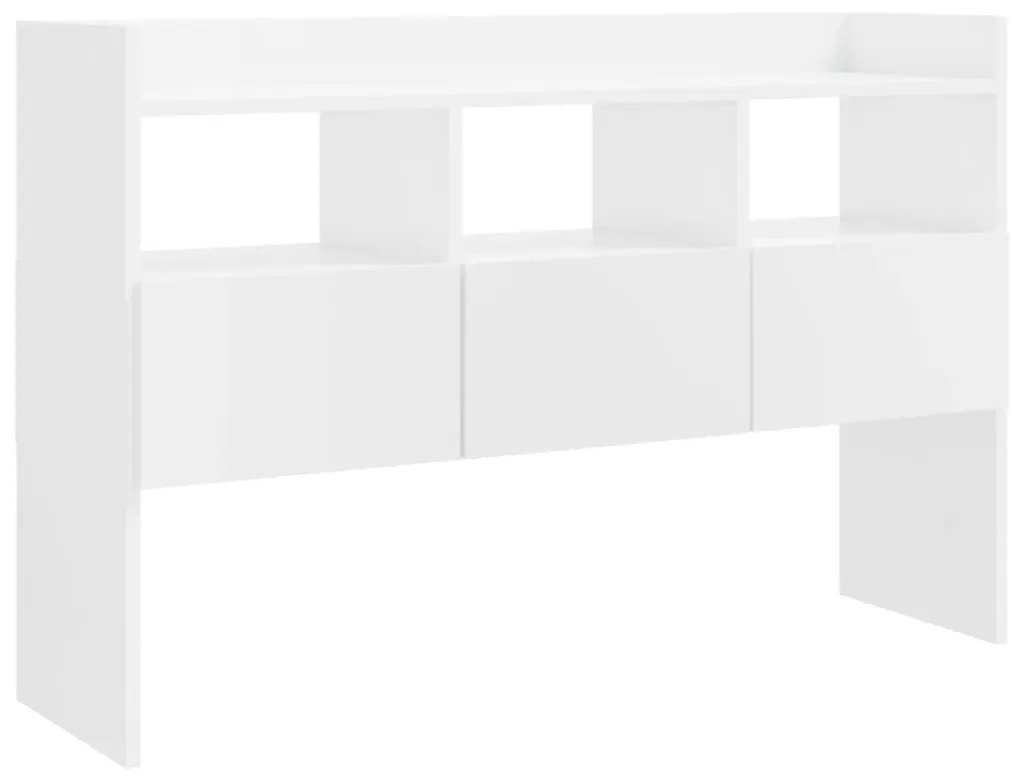 vidaXL Μπουφές Γυαλιστερό Λευκό 105 x 30 x 70 εκ. από Επεξ. Ξύλο