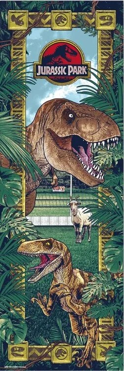 Αφίσα πόρτας Jurassic Park, (53 x 158 cm)