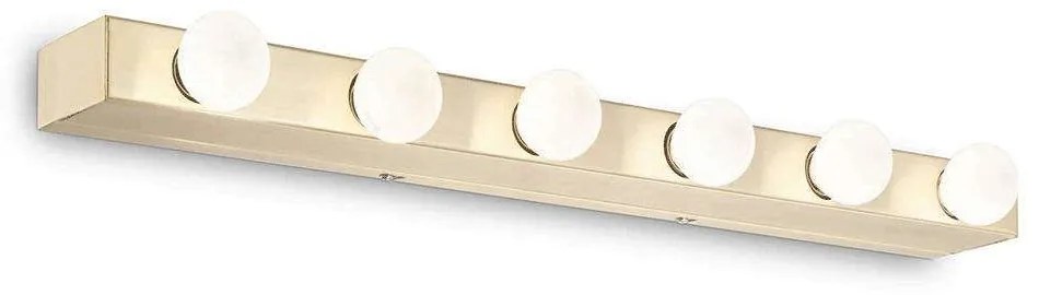 Φωτιστικό Τοίχου-Απλίκα Prive' 179681 60,5x4x8cm 6xE14 40W Gold Ideal Lux Metal