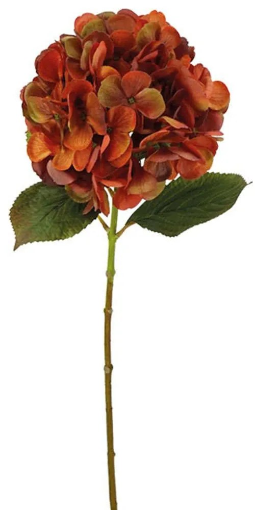 Τεχνητό Λουλούδι Ορτανσία 00-00-18745-1 60cm Dark Orange Marhome Synthetic