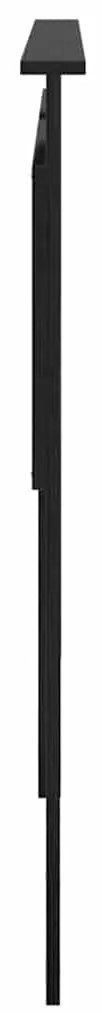 vidaXL Κεφαλάρι με κεφαλάρι Μαύρη Οξυά 200 cm Επεξεργασμένο ξύλο